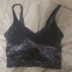 Lululemon Athletica Velvet Crop Top in Black